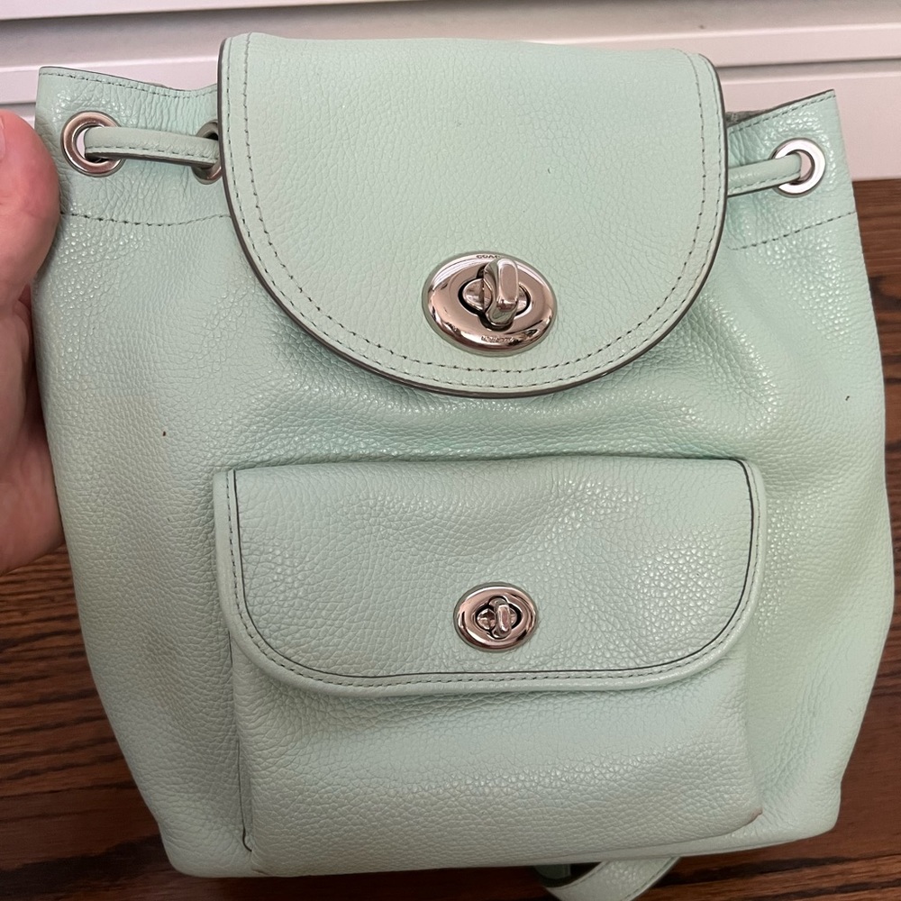 Tiffany color mini backpack | COACH